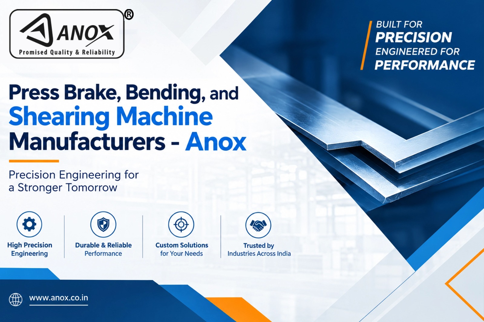 Press Brake, Bending, and Shearing Machine Manufacturers - Anox
